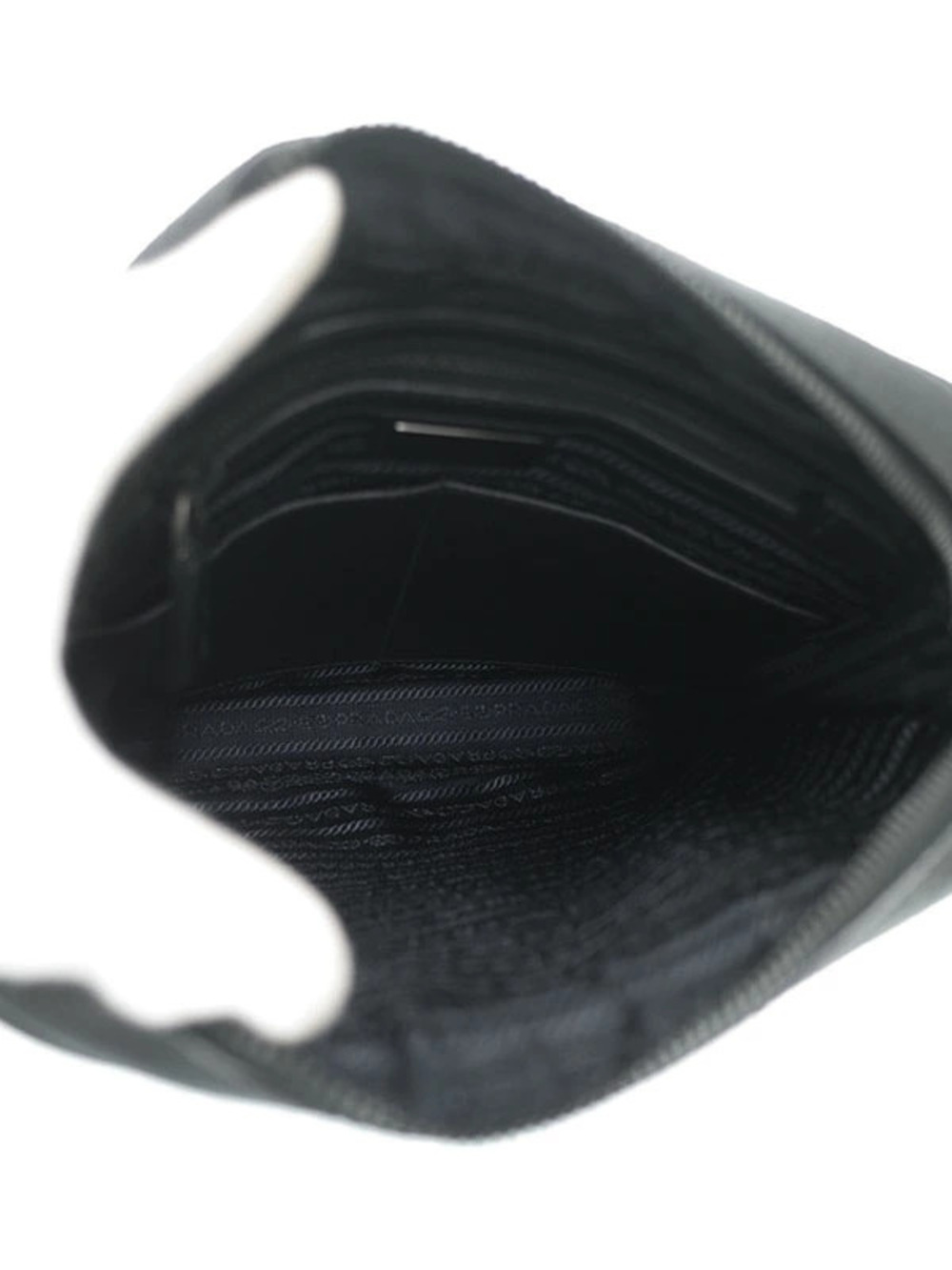 Prada embossed logo bag messenger leather Black - Picture 3 of 9